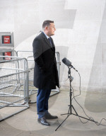 Guests depart for Sunday with Laura Kuenssberg at the BBC, Broadcasting House, London, UK. 