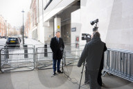 Guests depart for Sunday with Laura Kuenssberg at the BBC, Broadcasting House, London, UK. 