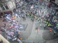 Stop The Hate pro Israel rally countering the Palestine Solidarity Campaign march through central London, UK.