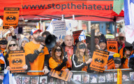 Stop The Hate pro Israel rally countering the Palestine Solidarity Campaign march through central London, UK.