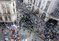 Stop The Hate pro Israel rally countering the Palestine Solidarity Campaign march through central London, UK.