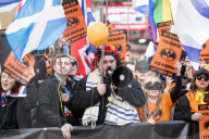 Stop The Hate pro Israel rally countering the Palestine Solidarity Campaign march through central London, UK.