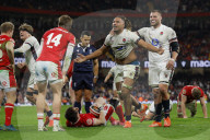 Guinness Six Nations 2025 rugby union match between Wales and England at the Principality Stadium in Cardiff, UK.