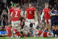 Guinness Six Nations 2025 rugby union match between Wales and England at the Principality Stadium in Cardiff, UK.