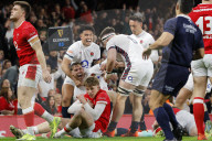 Guinness Six Nations 2025 rugby union match between Wales and England at the Principality Stadium in Cardiff, UK.