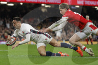 Guinness Six Nations 2025 rugby union match between Wales and England at the Principality Stadium in Cardiff, UK.