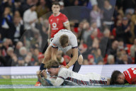 Guinness Six Nations 2025 rugby union match between Wales and England at the Principality Stadium in Cardiff, UK.