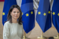 EU foreign ministers discuss relations with the U.S. at Brussels meeting in Belgium.