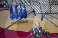 EU foreign ministers discuss relations with the U.S. at Brussels meeting in Belgium.