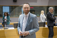 EU foreign ministers discuss relations with the U.S. at Brussels meeting in Belgium.