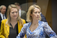 EU foreign ministers discuss relations with the U.S. at Brussels meeting in Belgium.
