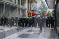 Massive Mobilization Of Retirees Accompanied By Fans Of Argentine Football.