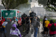 Massive Mobilization Of Retirees Accompanied By Fans Of Argentine Football.