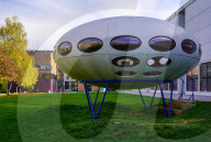 Futuro House In Munich In Front Of Pinakothek Der Moderne