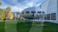 Futuro House In Munich In Front Of Pinakothek Der Moderne