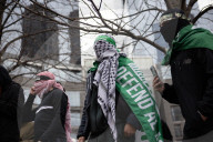 Protesters March In NYC In Support Of Mahmoud Khalil