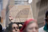 Protesters March In NYC In Support Of Mahmoud Khalil