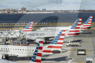 Fleet Of American Airlines In LaGuardia Airport