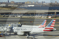 Fleet Of American Airlines In LaGuardia Airport