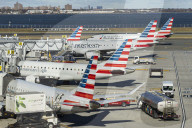 Fleet Of American Airlines In LaGuardia Airport