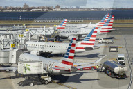 Fleet Of American Airlines In LaGuardia Airport