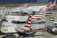 Fleet Of American Airlines In LaGuardia Airport
