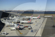 Fleet Of American Airlines In LaGuardia Airport