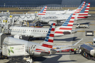 Fleet Of American Airlines In LaGuardia Airport
