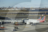 Fleet Of American Airlines In LaGuardia Airport