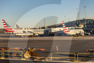 Fleet Of American Airlines In LaGuardia Airport
