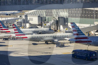 Fleet Of American Airlines In LaGuardia Airport