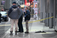 Man Set On Fire At West 41st Street And Broadway In Times Square Manhattan New York
