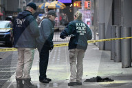 Man Set On Fire At West 41st Street And Broadway In Times Square Manhattan New York