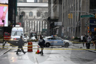 Man Set On Fire At West 41st Street And Broadway In Times Square Manhattan New York
