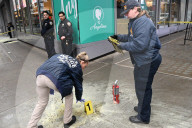 Man Set On Fire At West 41st Street And Broadway In Times Square Manhattan New York