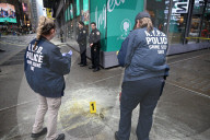 Man Set On Fire At West 41st Street And Broadway In Times Square Manhattan New York