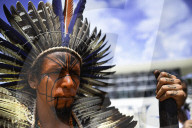 Indians Protest In Front Of Brazil's Supreme Court