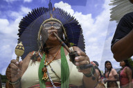 Indians Protest In Front Of Brazil's Supreme Court