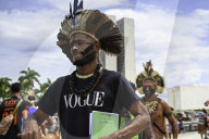 Indians Protest In Front Of Brazil's Supreme Court