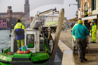 Keep Venice Clean - Waste Collection On The Island Of Murano In The Venice Lagoon
