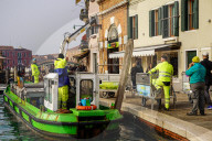 Keep Venice Clean - Waste Collection On The Island Of Murano In The Venice Lagoon