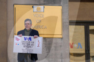 Voice Of America Headquarters After The Trump Administration Announced Cuts To The Service.