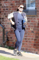 Coleen Rooney seen leaving a gym session in Cheshire