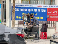 Traditional Street Barber In Vietnam