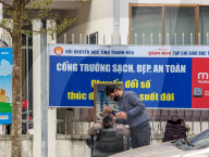 Traditional Street Barber In Vietnam