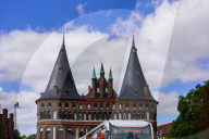 Daily Life In The City Of Lübeck In Northern Germany