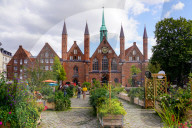 Daily Life In The City Of Lübeck In Northern Germany