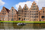Daily Life In The City Of Lübeck In Northern Germany