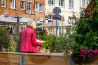 Daily Life In The City Of Lübeck In Northern Germany