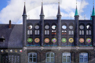 Daily Life In The City Of Lübeck In Northern Germany